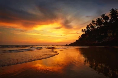 Sunset on Varkala beach