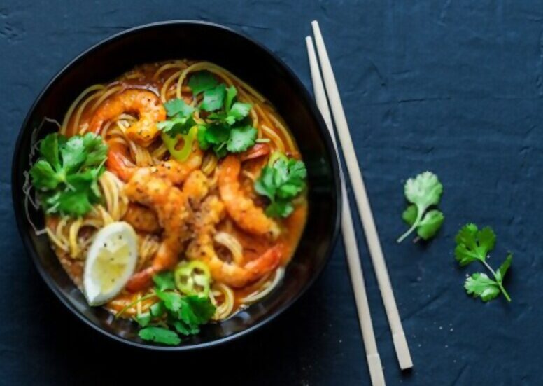 Laksa Noodles of Singapore. Best foods in Singapore.